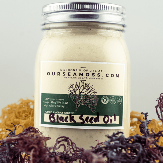 Black Seed Oil Infused Wild Harvested Sea Moss Gel (Made Fresh To Order Everyday)